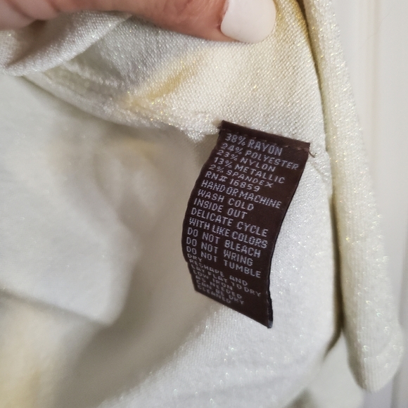 J. McLaughlin Sparkle Metallic Top Button Open Cardigan - Picture 10 of 10